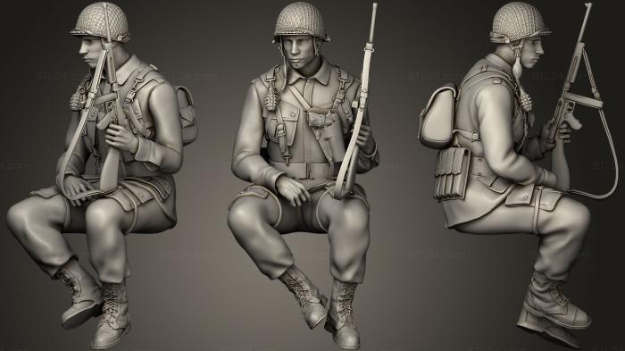 Military figurines (usa tank crew 2 05, STKW_0244) 3D models for cnc